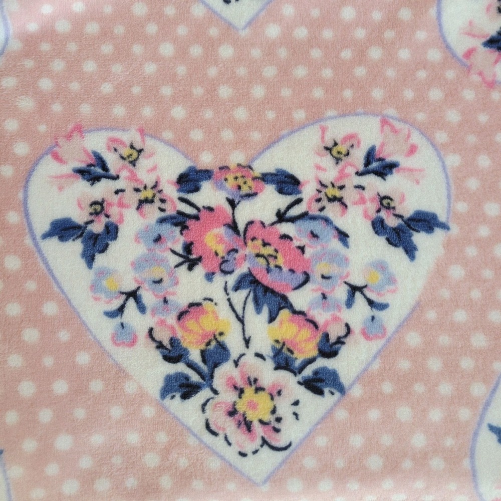 Vera Bradley Pink Plush Throw Blanket MON AMOUR Grandmillennial Hearts - Picture 4 of 6